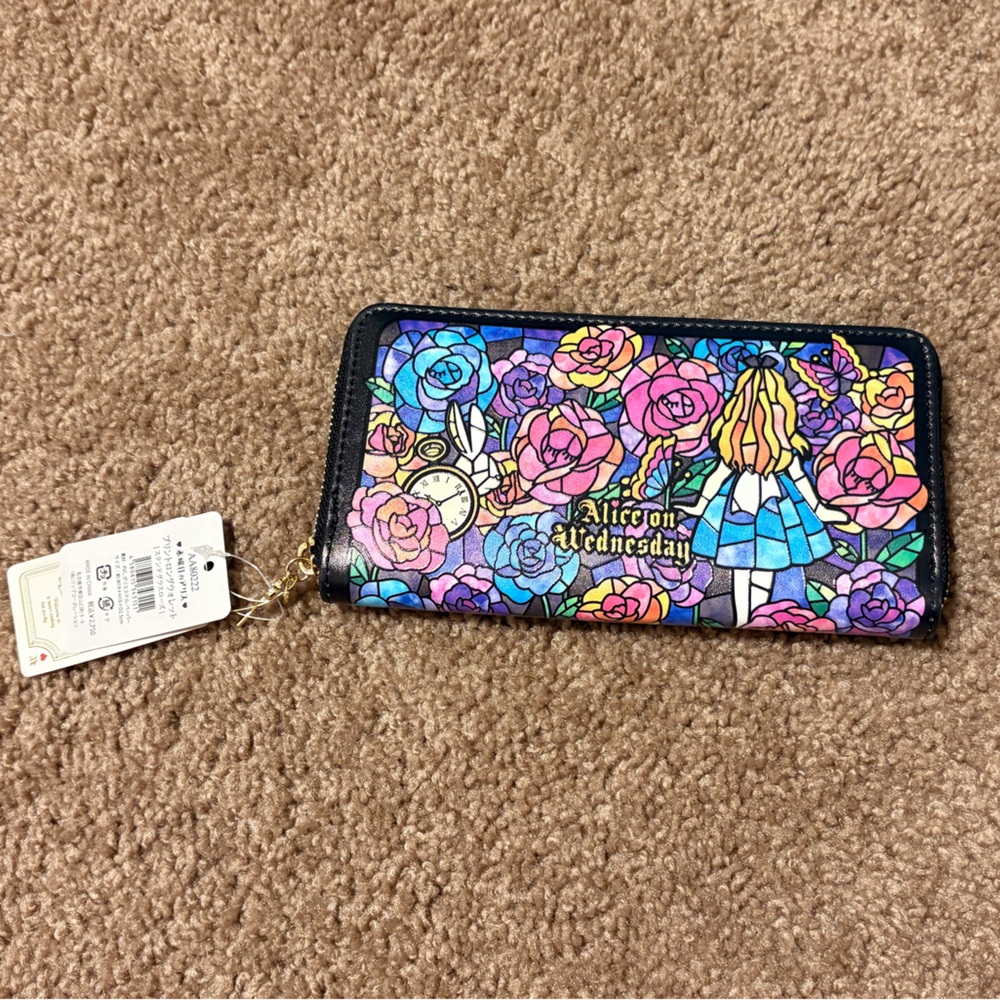 NWT Alice in Wonderland Alice on Wednesday Disney Wallet